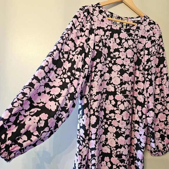 MSCH Copenhagen Women's Boho Floral Print Balloon Sleeve Feminine Casual Dress L - Picture 9 of 16